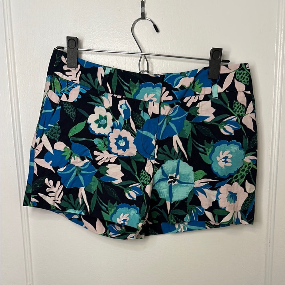 Floral Women's Shorts - Blue and Green